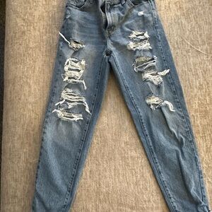 Levi's Blue Skinny Distressed Jeans